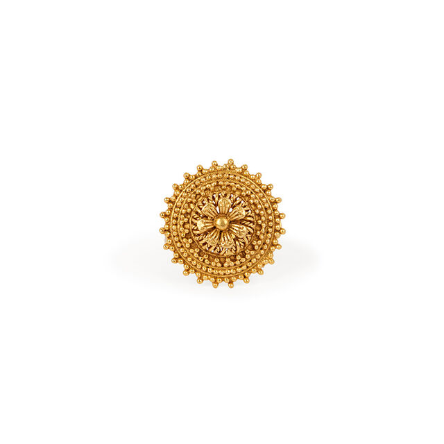 Antique Floral Gold Ring,,hi-res 