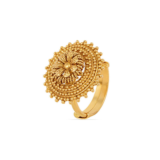 Antique Floral Gold Ring,,hi-res 2