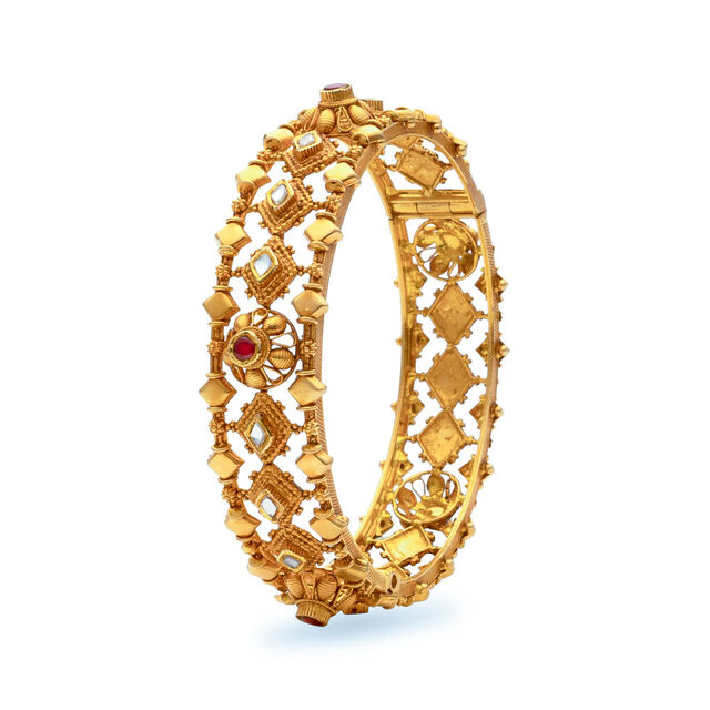 Celestial Gem Gold Bangle,,hi-res 2
