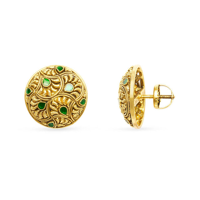 Tanishq 22 Karat Gold Earrings for Women