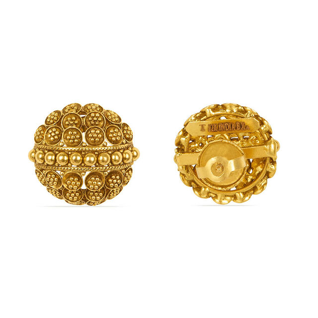 Rawa Work Gold Stud Earrings 3