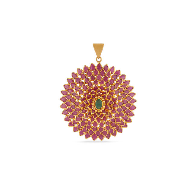 Tanishq 22KT Gold Pendant for Women 