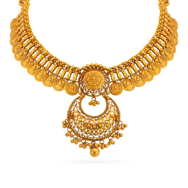 Tanishq 22KT  Gold Necklace Set  for Women 