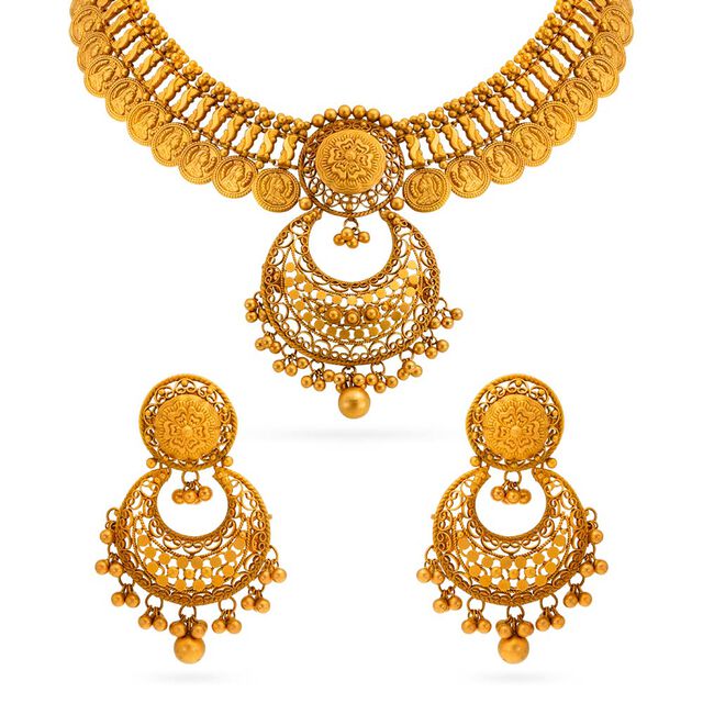 Tanishq 22KT  Gold Necklace Set  for Women 5