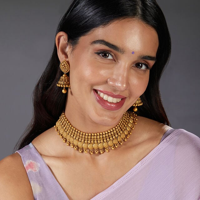 Tanishq 22KT Gold Necklace Set for Women 2