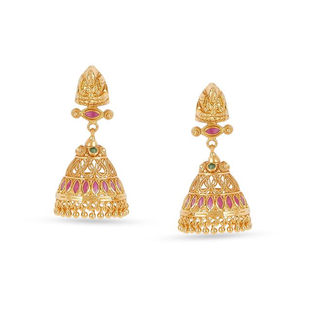 Tanishq 22KT Gold Earrings for Women 