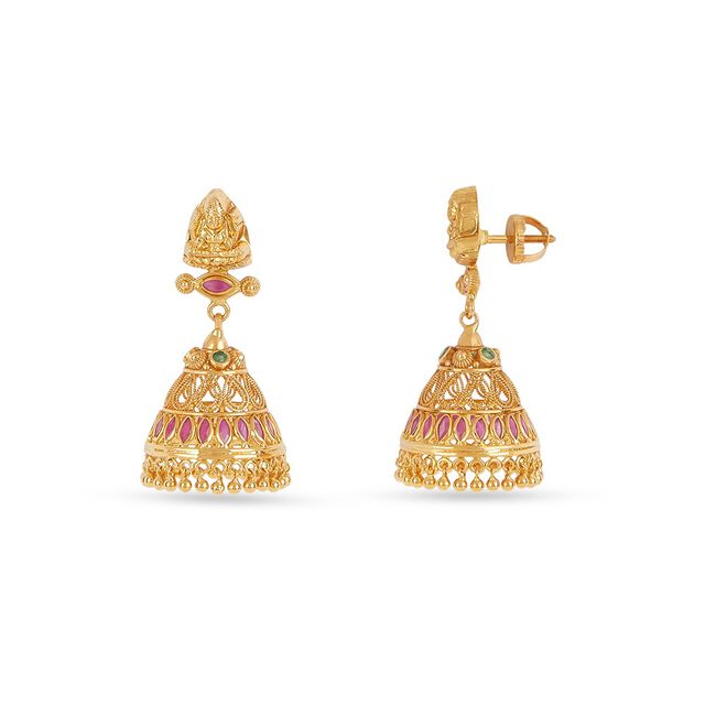 Tanishq 22KT Gold Earrings for Women 2