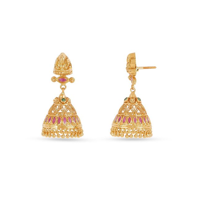 Tanishq 22KT Gold Earrings for Women 3