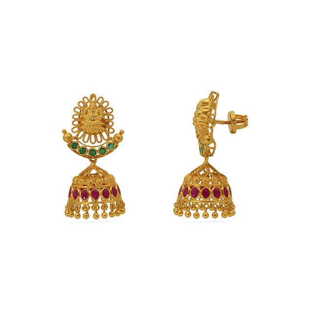 Tanishq 22 Karat Gold Earrings for Women 2