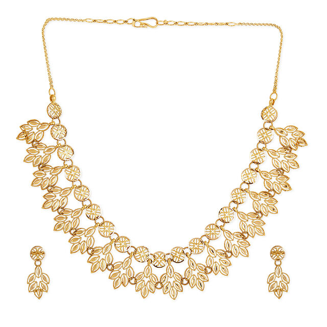 Tanishq 22KT Gold Necklace Set for Women 