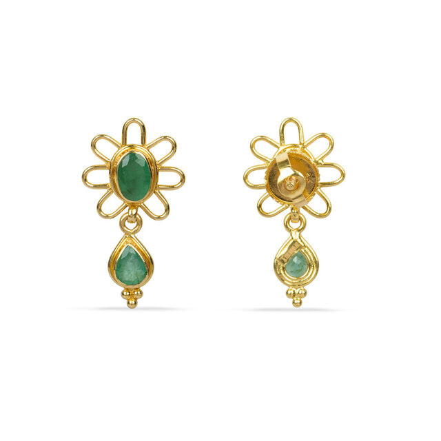Tanishq 22KT Gold Drop Earring for Women 4