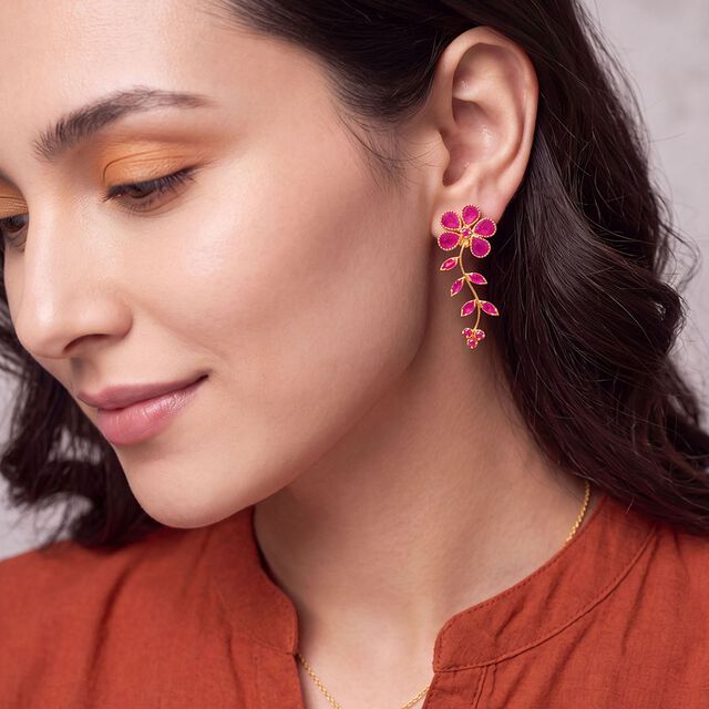 Plum Blossom Cascade Earrings 2