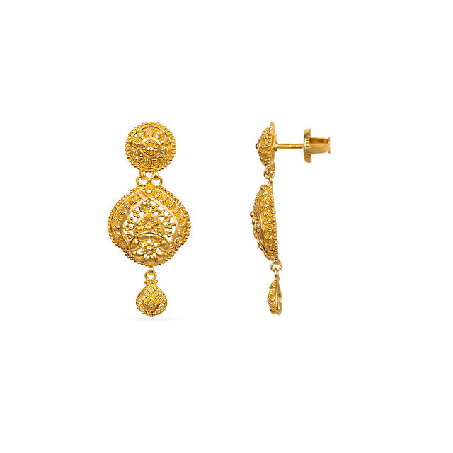 Tanishq 22KT Gold Neckwear with Earring for Women 5