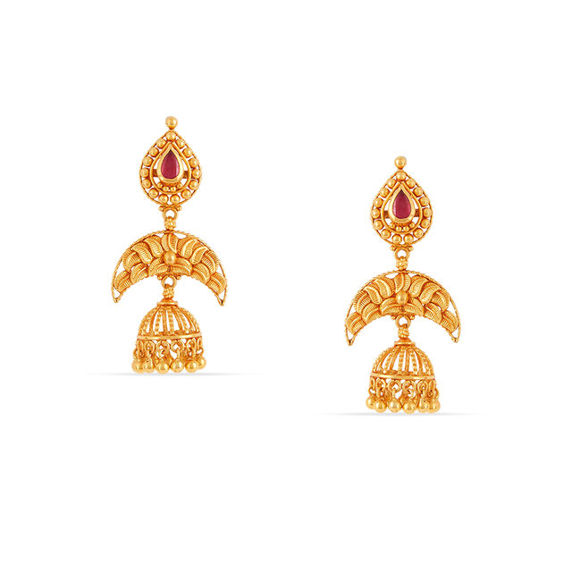 Tanishq 22KT Gold Earrings for Women 