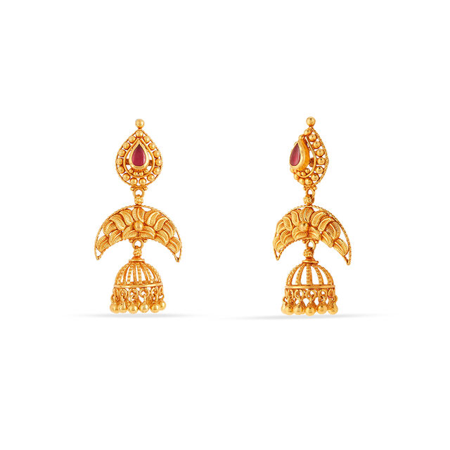 Tanishq 22KT Gold Earrings for Women 2