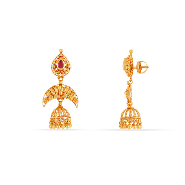 Tanishq 22KT Gold Earrings for Women 3