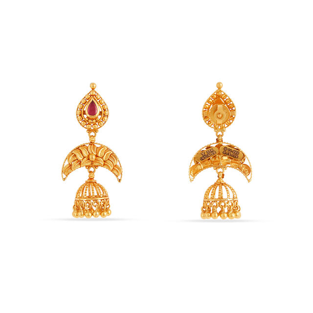 Tanishq 22KT Gold Earrings for Women 4