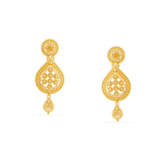 Tanishq 22KT Gold Earrings for Women 