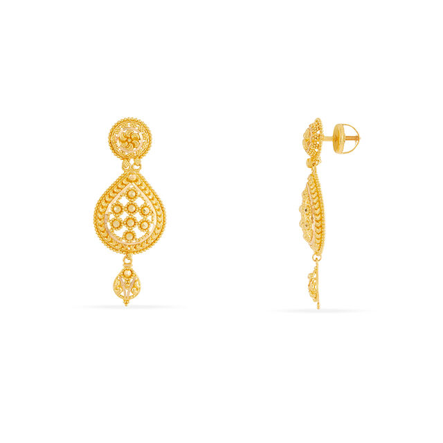 Tanishq 22KT Gold Earrings for Women 3