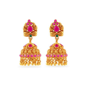 22 Karat Traditional Gold Jhumkas