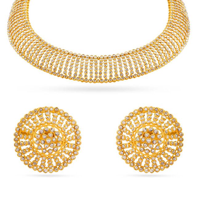 Tanishq 22 Karat Gold Necklace Set for Women