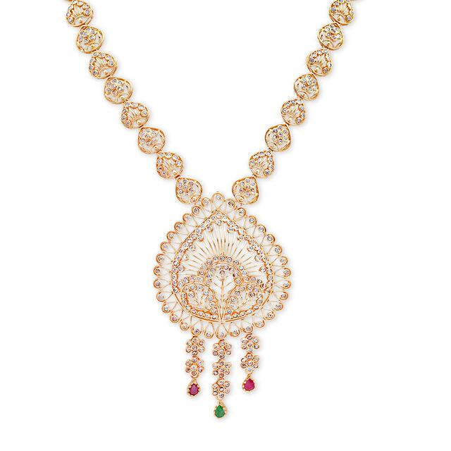 Majestic Gemstone Gold Necklace,,hi-res