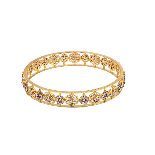 Gleaming Gold Polki Bangle,,hi-res 
