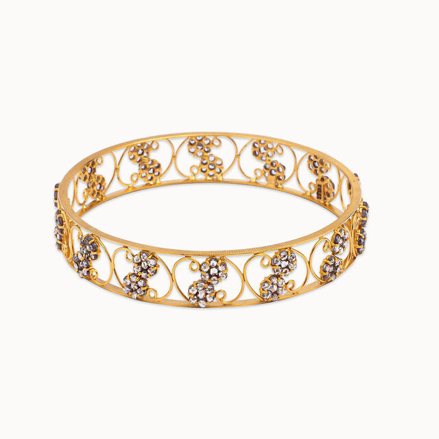 Majestic Meadow Polki Bangle,,hi-res 