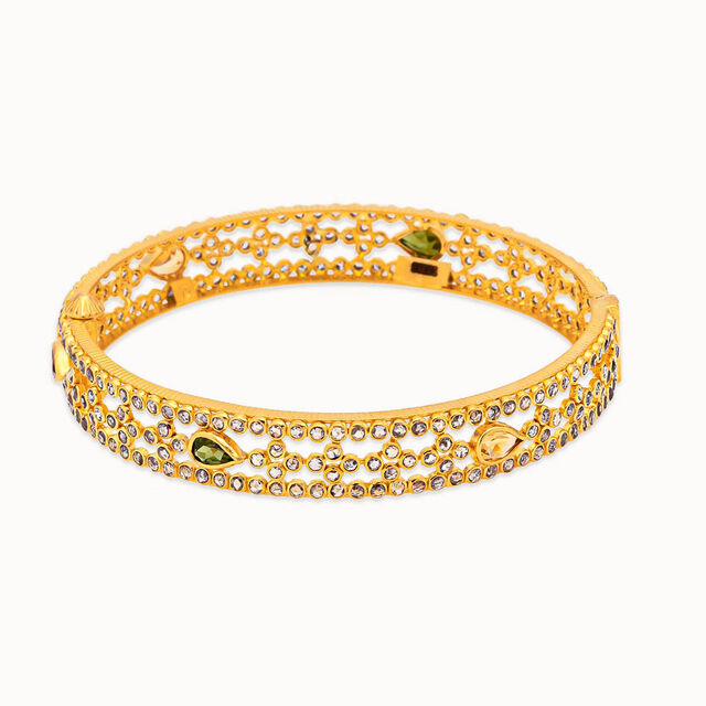 Sunlit Serenity Polki Bangle,,hi-res 