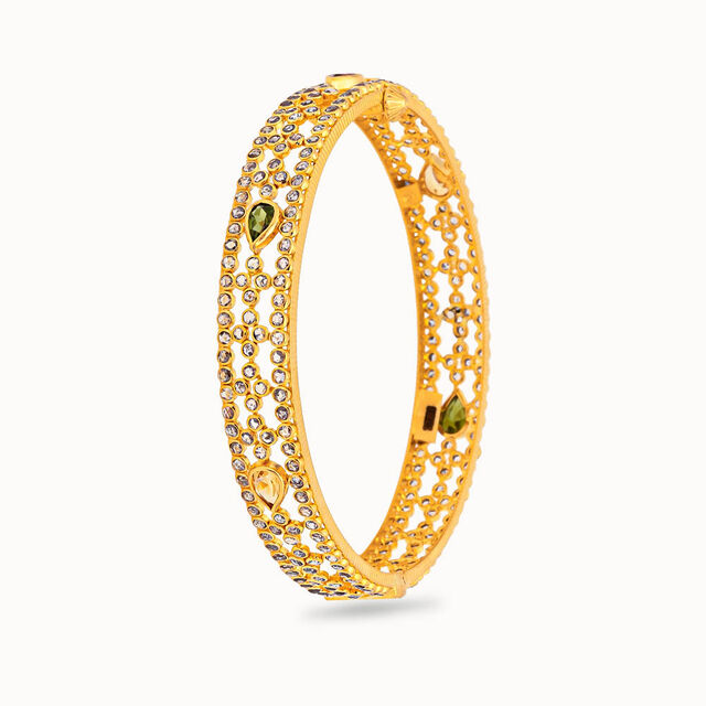Sunlit Serenity Polki Bangle,,hi-res 2