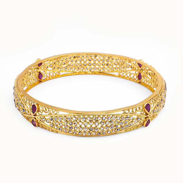 Radiant Filigree Polki Bangle 