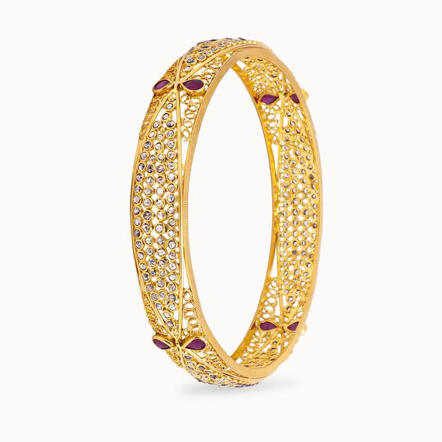 Radiant Filigree Polki Bangle 2