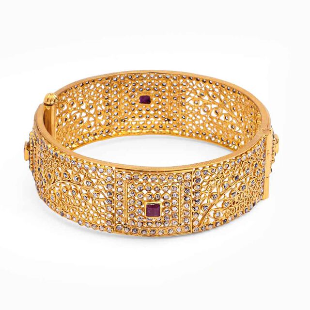 Ethereal Filigree Gold Bangle,,hi-res 