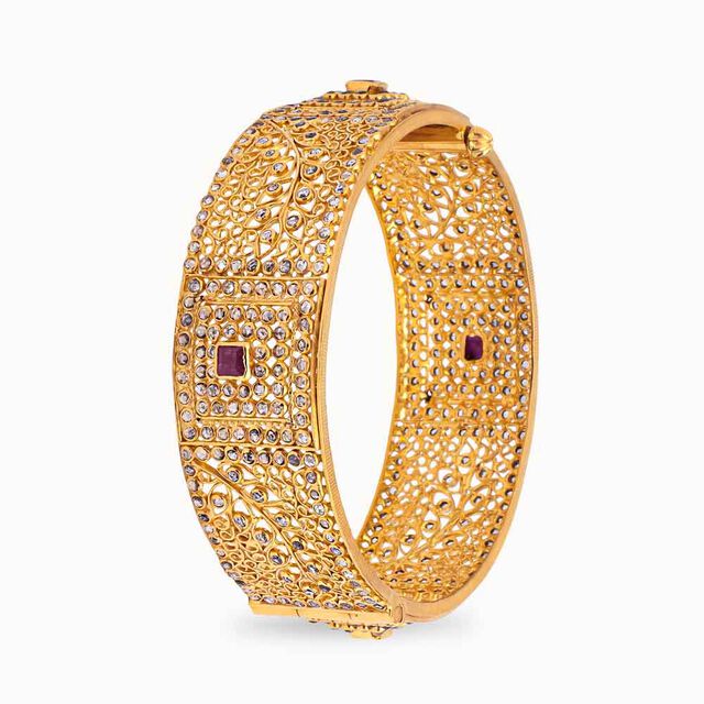 Ethereal Filigree Gold Bangle,,hi-res 2