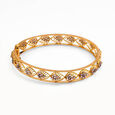 Gold Fern Polki Bangle,,hi-res 