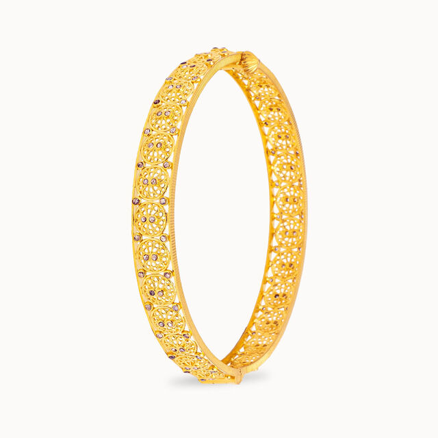 Whispers of Elegance Gold Bangle,,hi-res 2