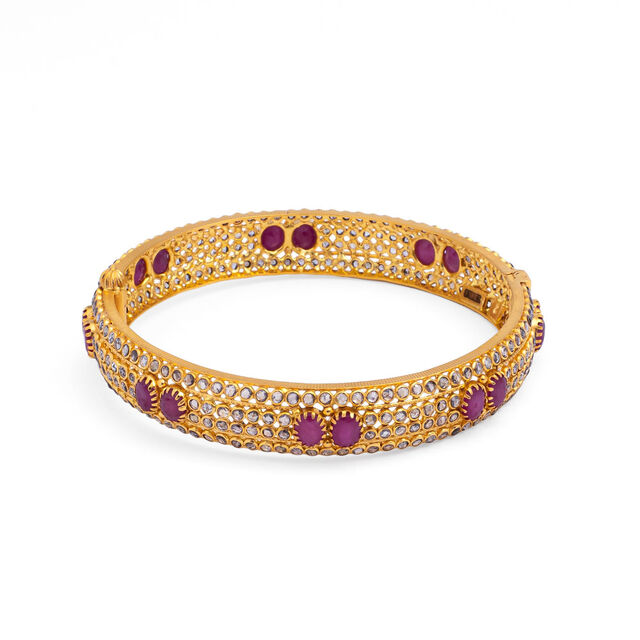 Regal Resonance Polki Gold Kada,,hi-res 