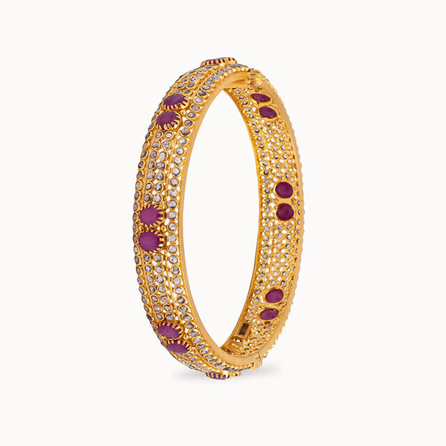 Regal Resonance Polki Gold Kada,,hi-res 2