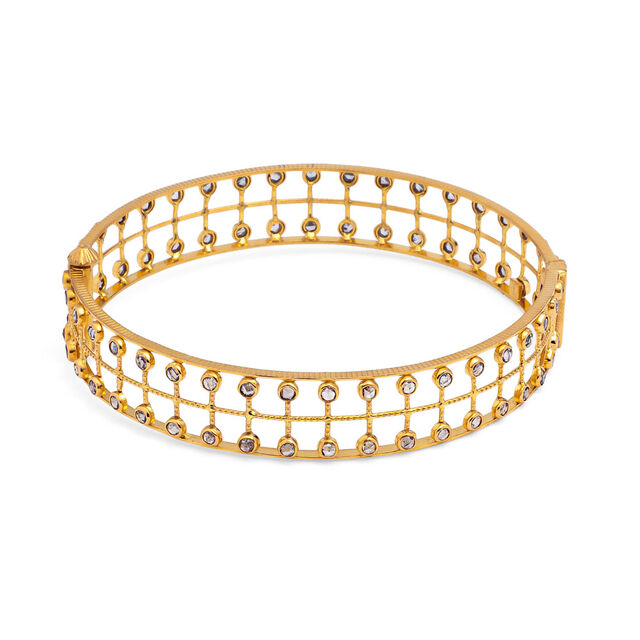 Exquisite Gold Filigree Bangle,,hi-res 