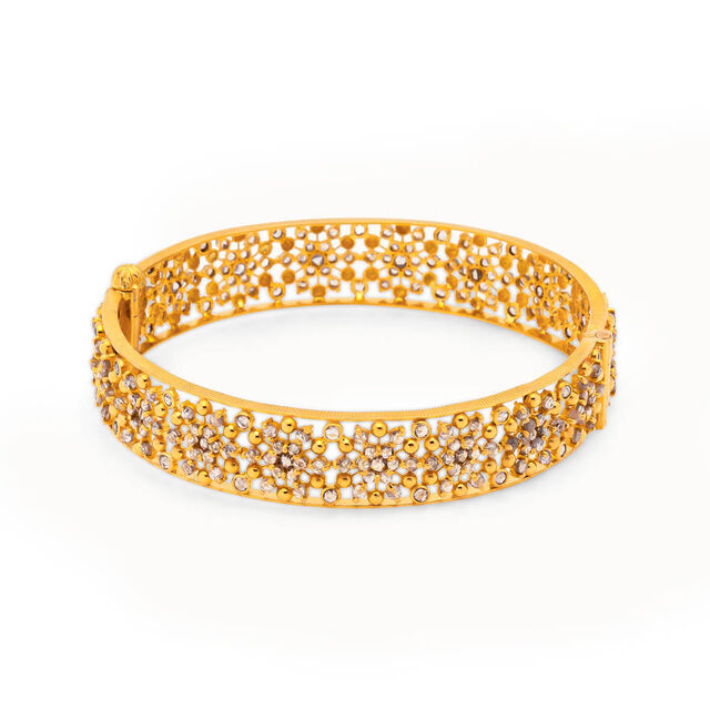 Gilded Blossom Diamond Bangle,,hi-res 