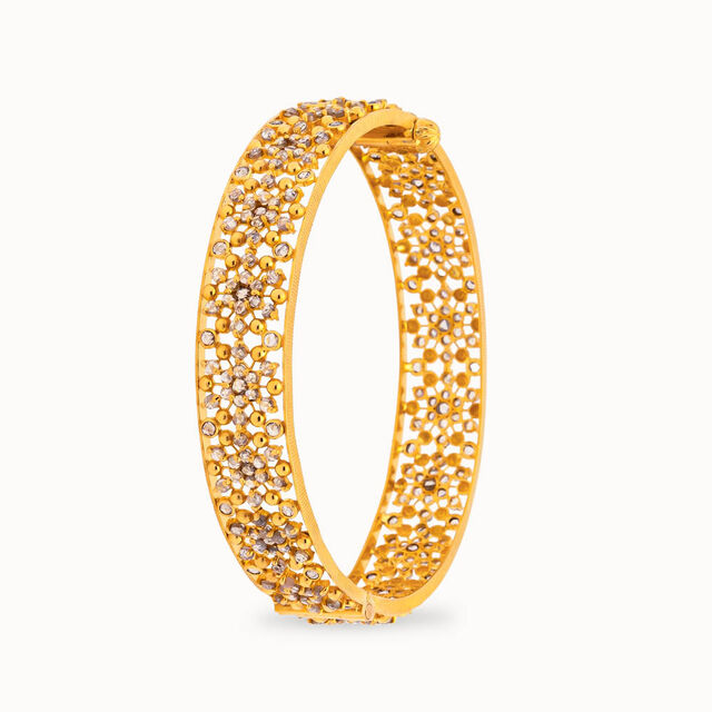Gilded Blossom Diamond Bangle,,hi-res 2