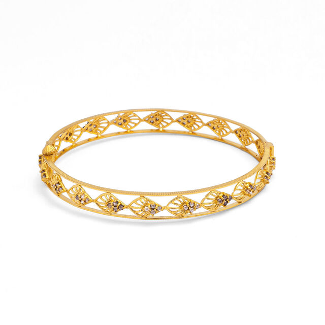 Fabulous Foliage Gold Bangle,,hi-res 