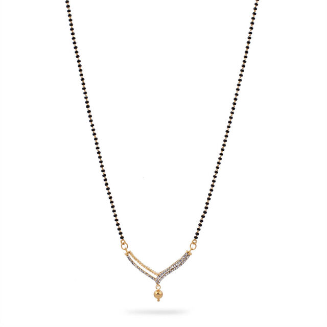 Symbolic V Shape Mangalsutra,,hi-res 