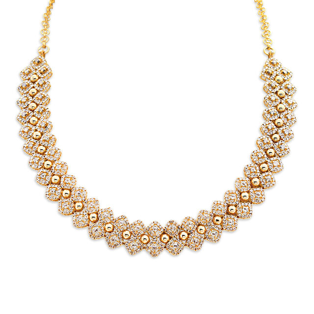 Majestic Brilliance Gold and Diamond Necklace,,hi-res