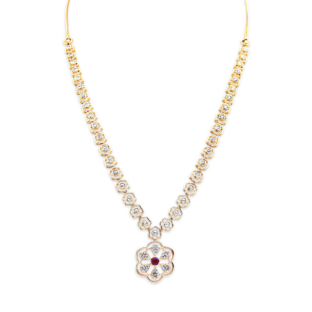 Geometric Marvel Gold and Diamond Necklace,,hi-res