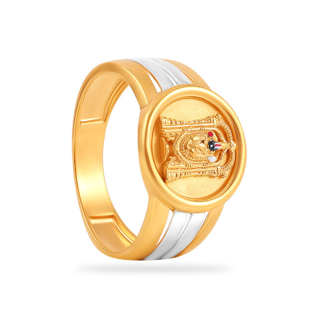 Emblematic Gold Crest Ring