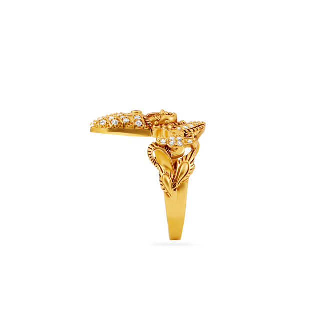 Tanishq 22KT Gold Finger Ring for Women