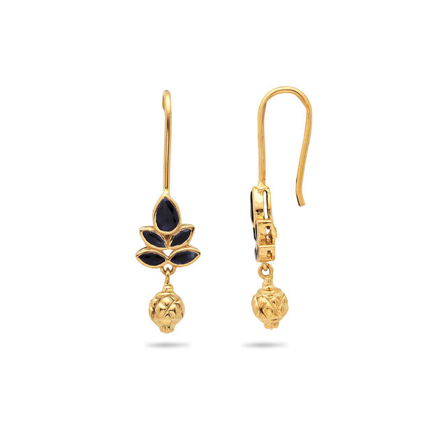 Midnight Petal Cascade Gold Earrings,,hi-res 2
