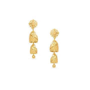 Opulent Cascading Gold Jhumka
