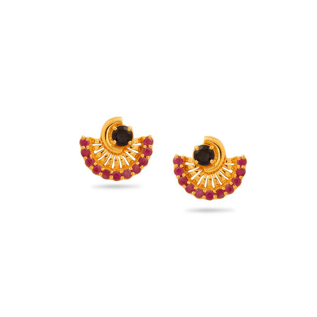 Radiance - Opal & Ruby Earrings